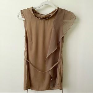 NWT LAVAND. Beige Sleeveless Blouse